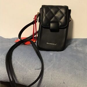 NWT! Montana West Black Quilted Mini Bag